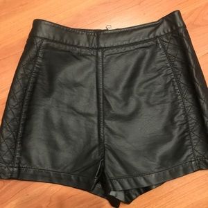 Faux Leather Shorts